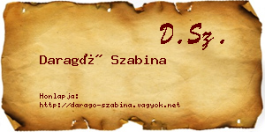Daragó Szabina névjegykártya